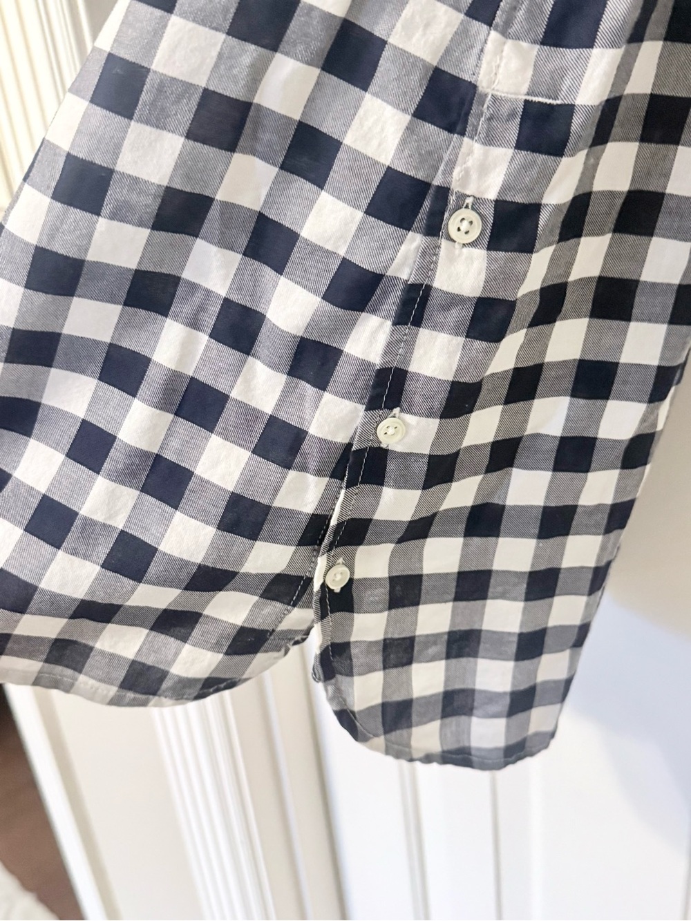 Talbots Navy and White Gingham Tunic - Picture 5 of 5